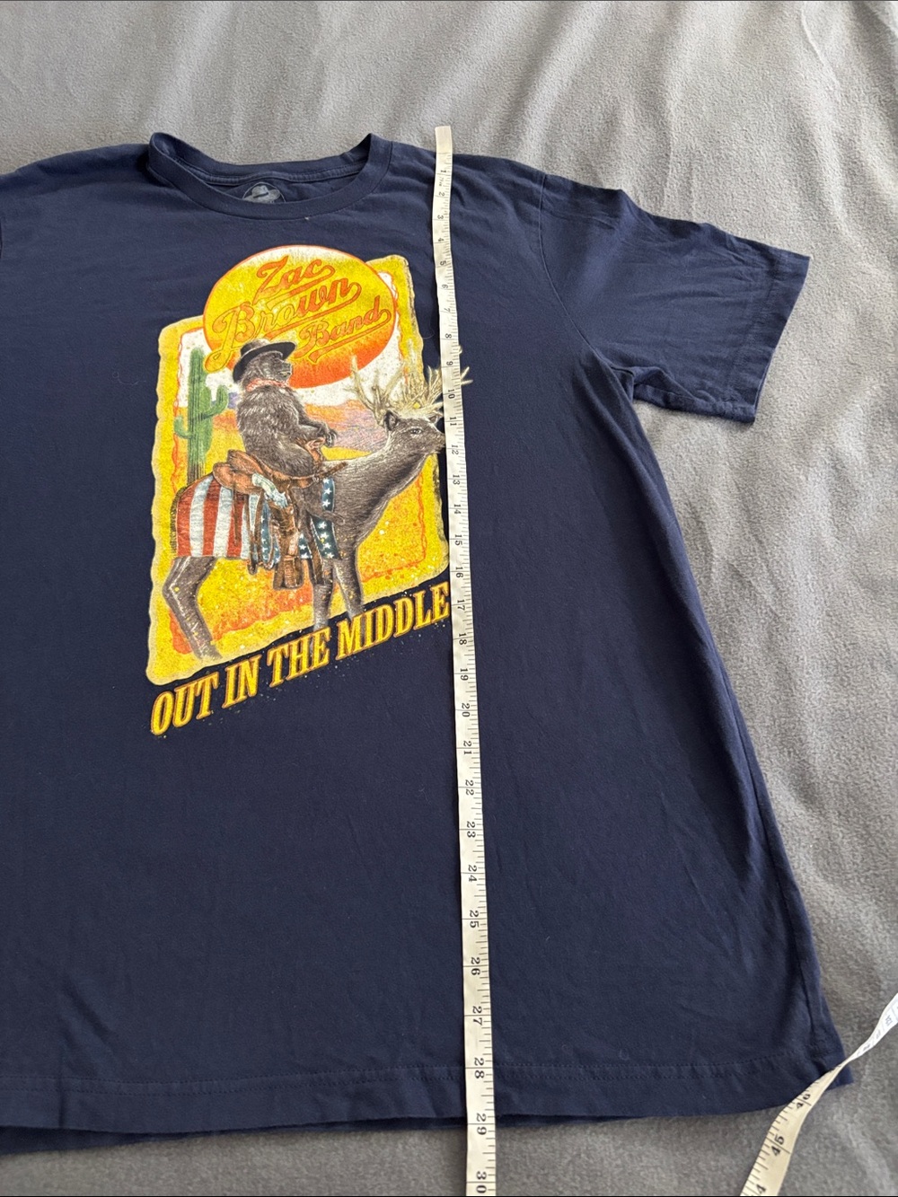 Zac Brown Band Out in the Middle 2022 Tour Graphic Tee XXL Navy - Picture 6 of 9